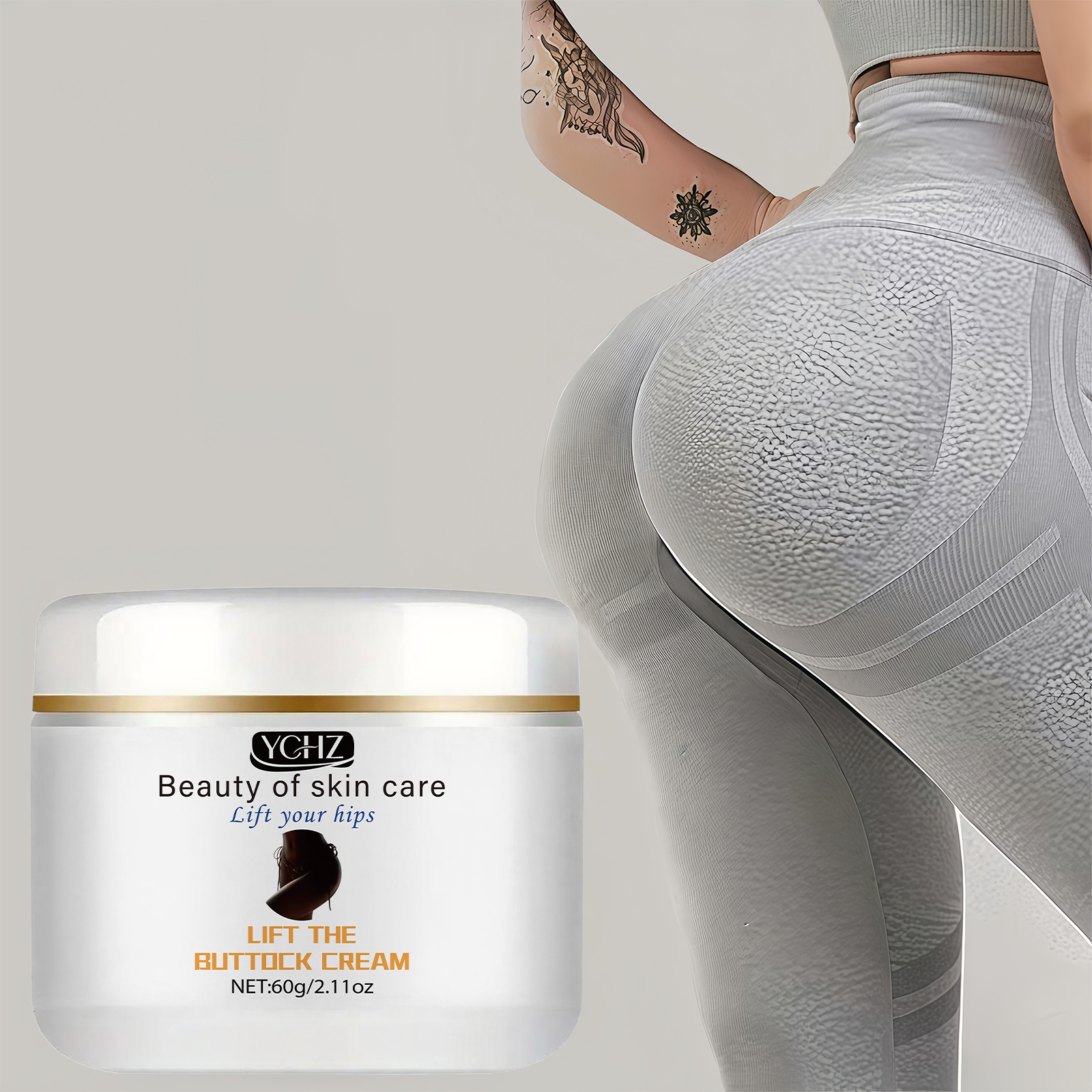 Skincare China - Butt Lift Cream, Containing Vitamin E