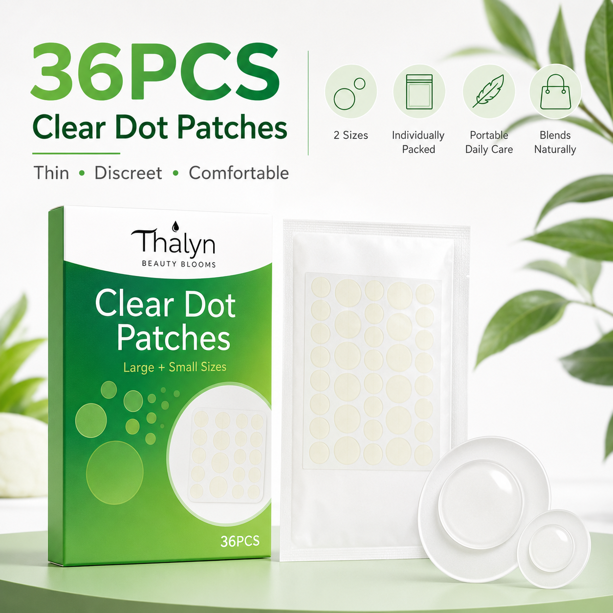 Skincare China - 36PCS Round Acne Patches White Hydrocolloid