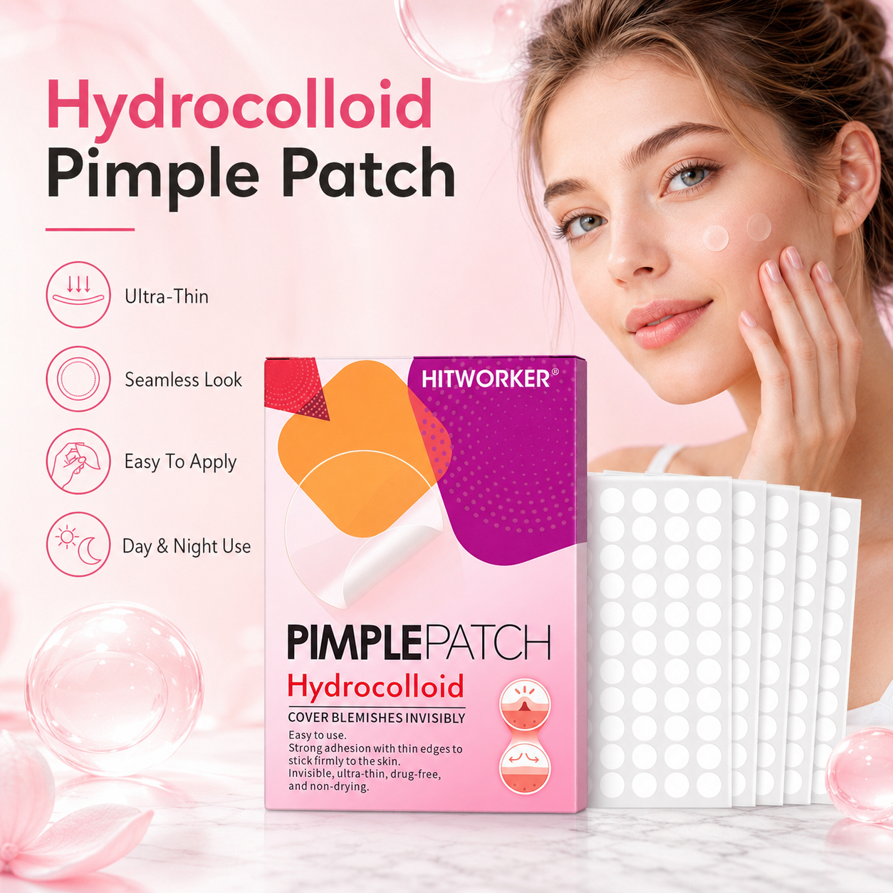Skincare China - 1200/400pcs/box invisible acne patch set -