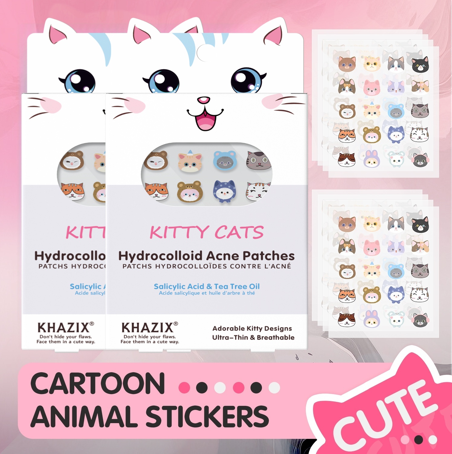 100 new cartoon facial acne pa - Skincare China ulasan dan harga