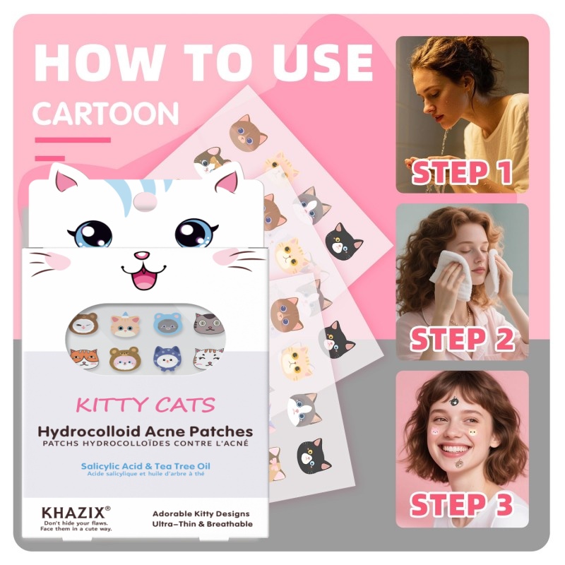 100 new cartoon facial acne pa - Skincare China ulasan dan harga