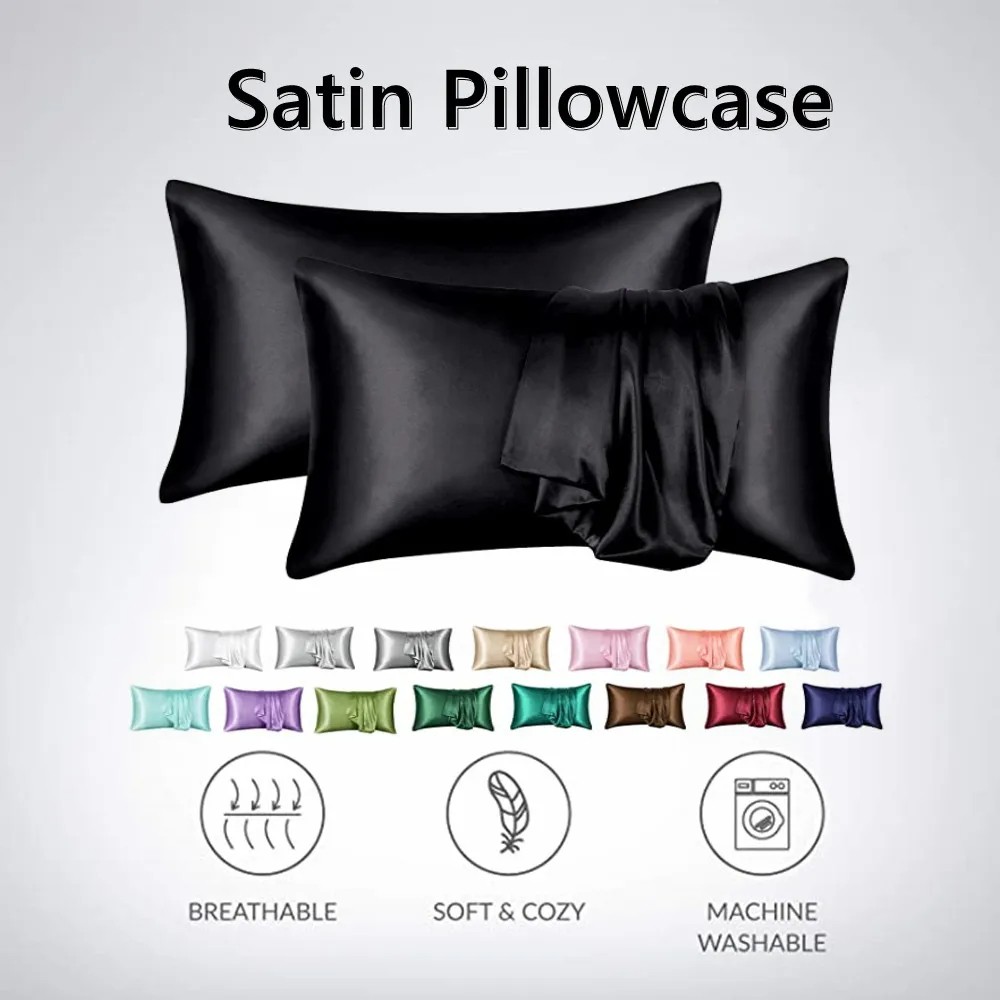 2pcs/lot Queen Size Solid Silk - Skincare Queen ulasan dan harga