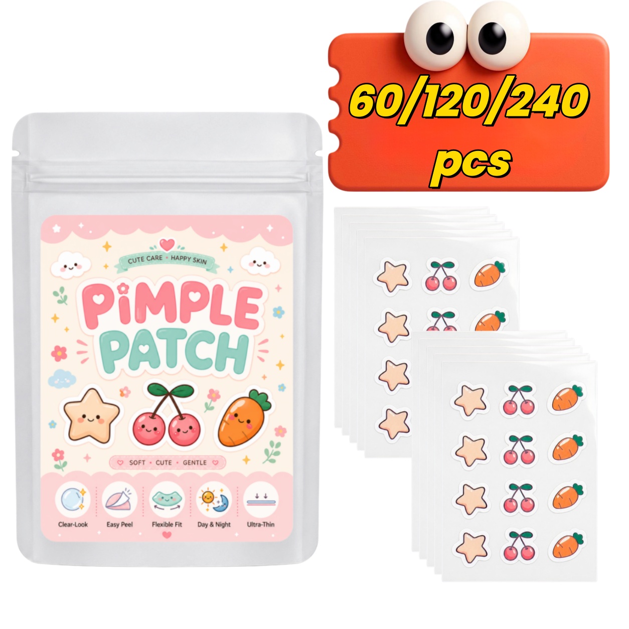 60/120/240 Pcs Cute Cherry Car - Skincare Whitening ulasan dan harga