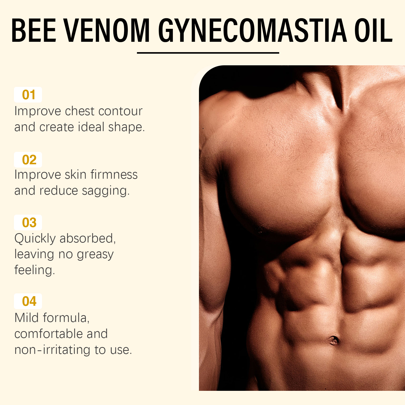 Bee Venom Men's Chest Massage  - Skincare China ulasan dan harga