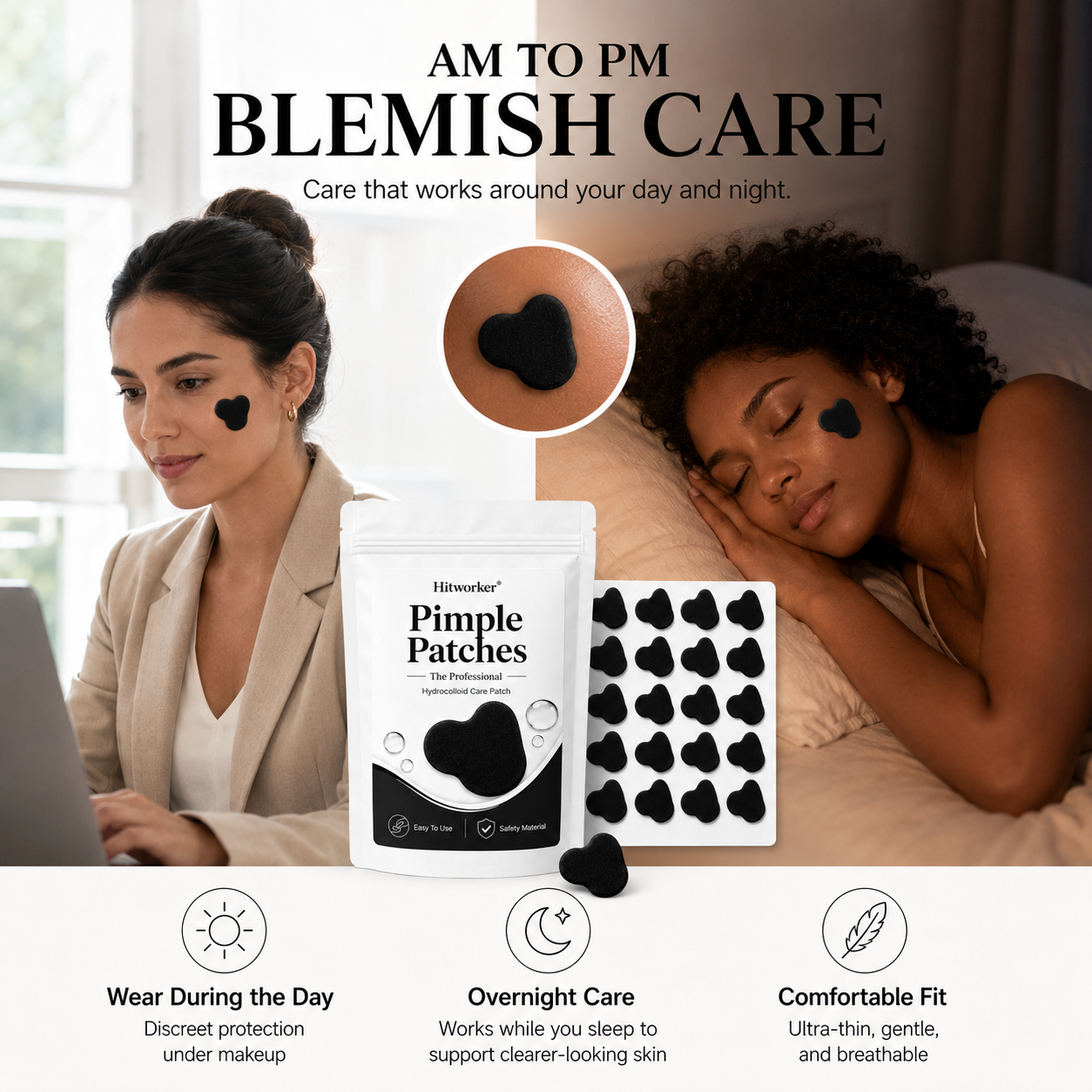 Black Hydrocolloid Pimple Patc - Skincare China ulasan dan harga