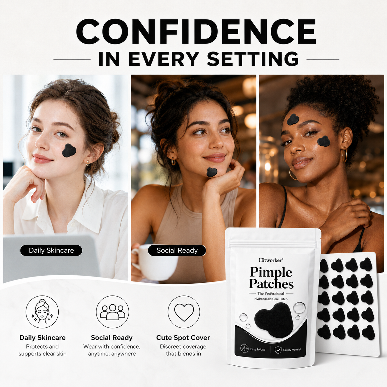 Black Hydrocolloid Pimple Patc - Skincare China ulasan dan harga