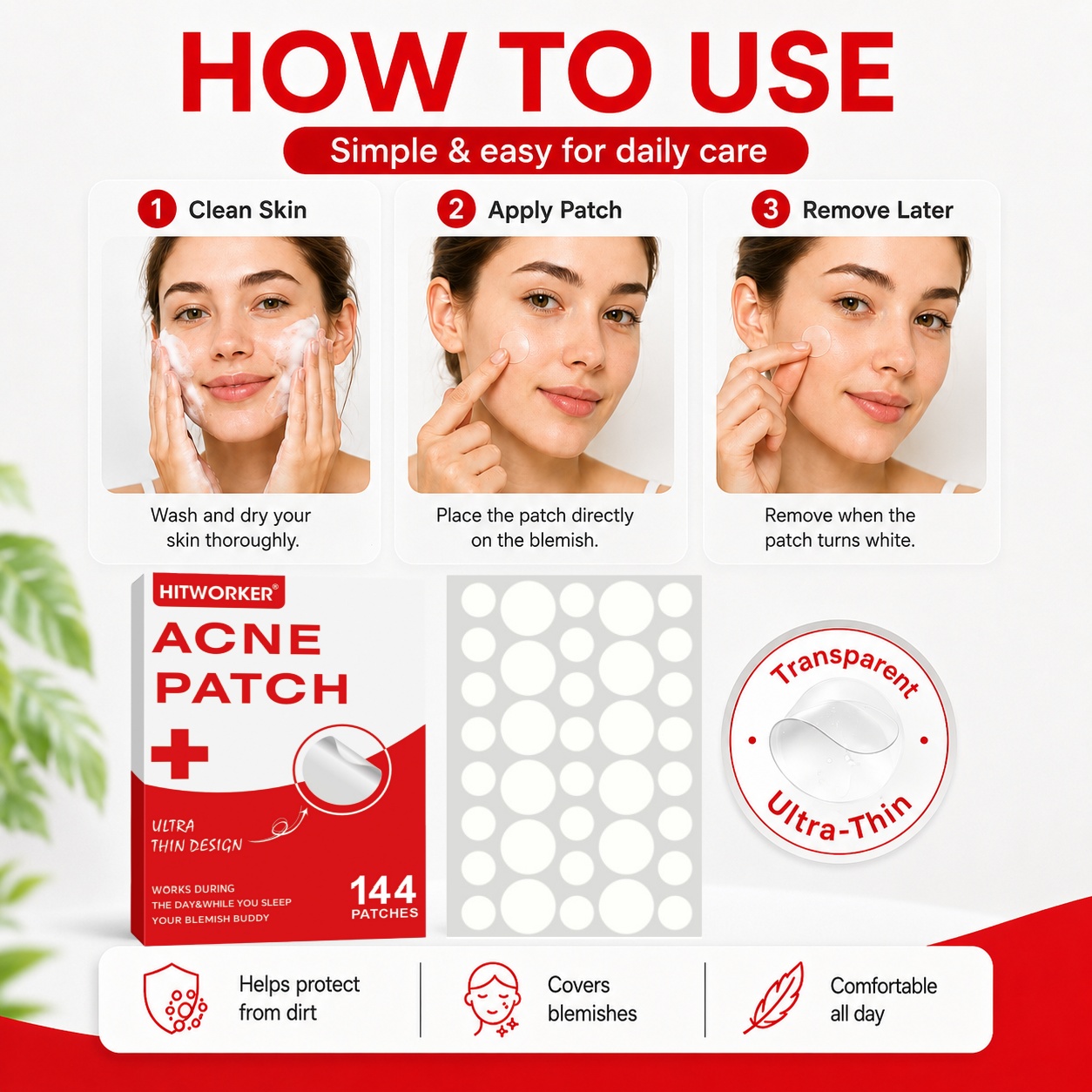 144Pcs Hydrocolloid Acne Pimpl - Skincare China ulasan dan harga