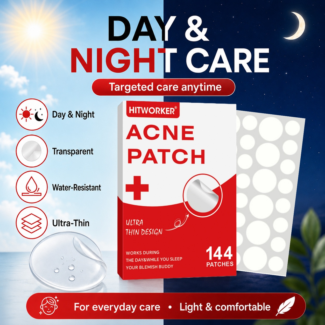 144Pcs Hydrocolloid Acne Pimpl - Skincare China ulasan dan harga
