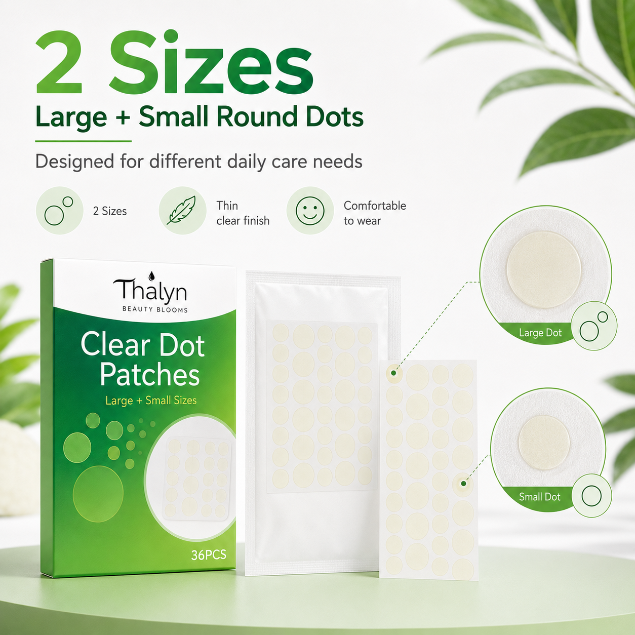 36PCS Round Acne Patches White - Skincare China ulasan dan harga