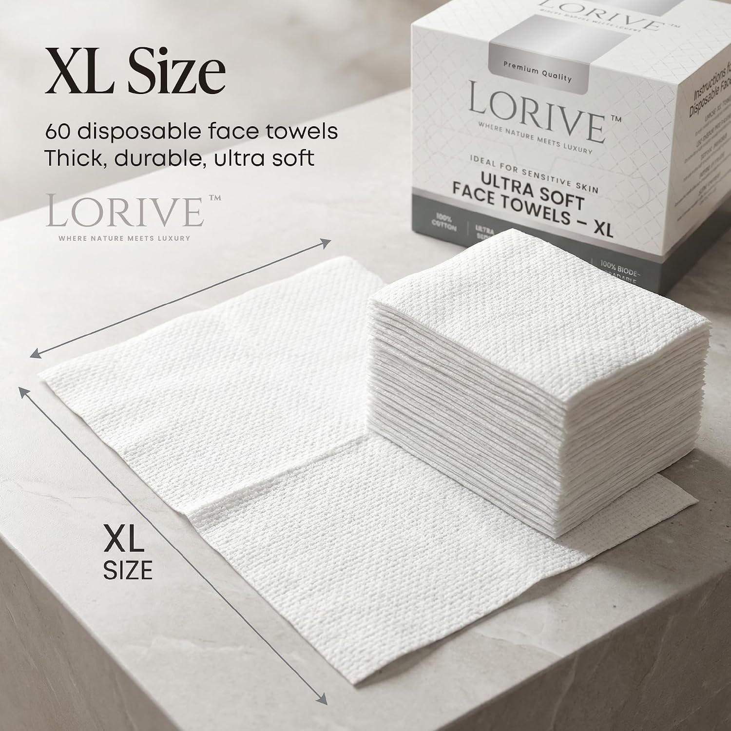 Disposable Face Towels XL 10x1 - Xl Skincare ulasan dan harga