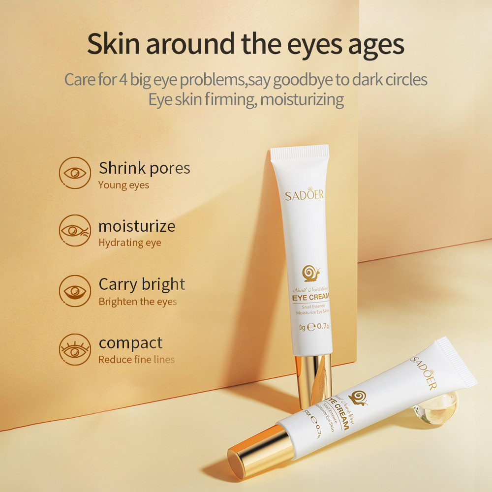SADOER Snail Eye Cream Anti Wr - Snail Cream Gel ulasan dan harga