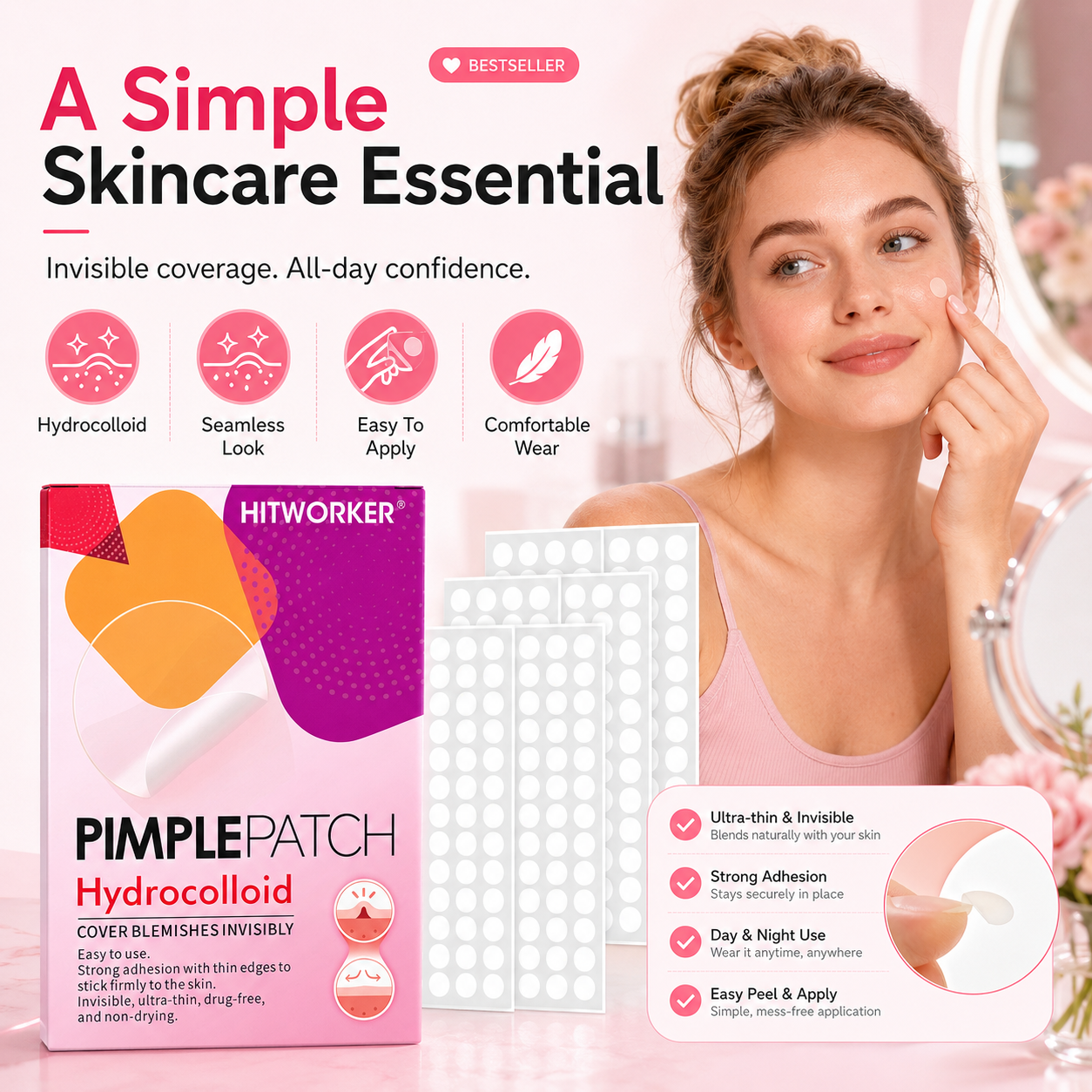 1200/400pcs/box invisible acne - Skincare China ulasan dan harga