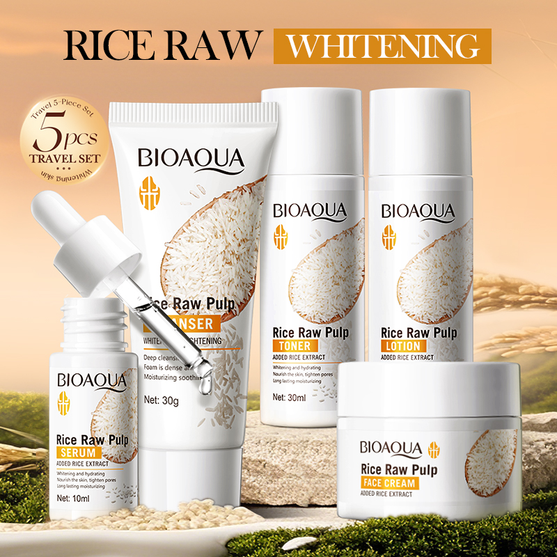 Rice Puree Skin Care Set White - Skincare Whitening ulasan dan harga