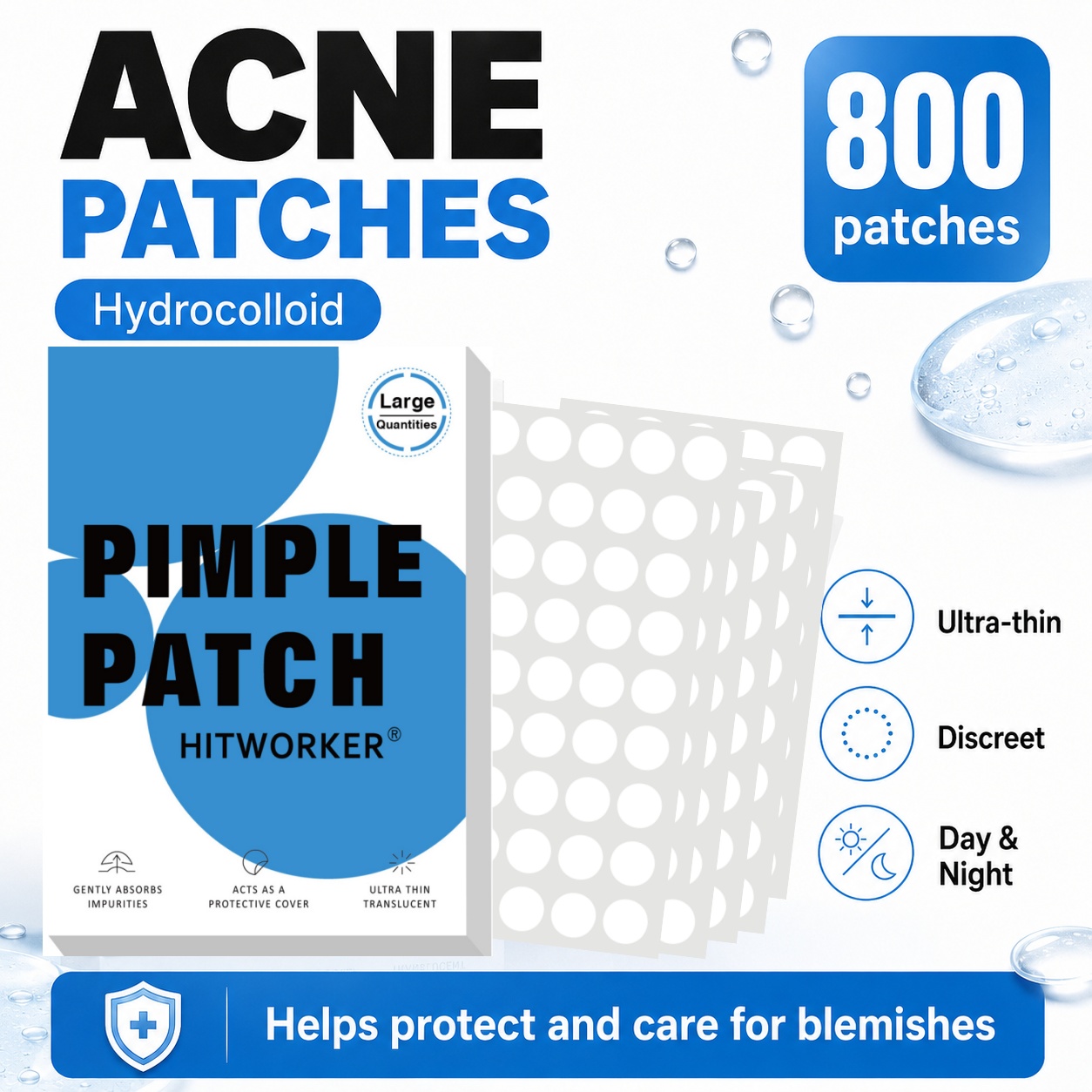 800Pcs Hydrocolloid Acne Pimpl - Skincare China ulasan dan harga