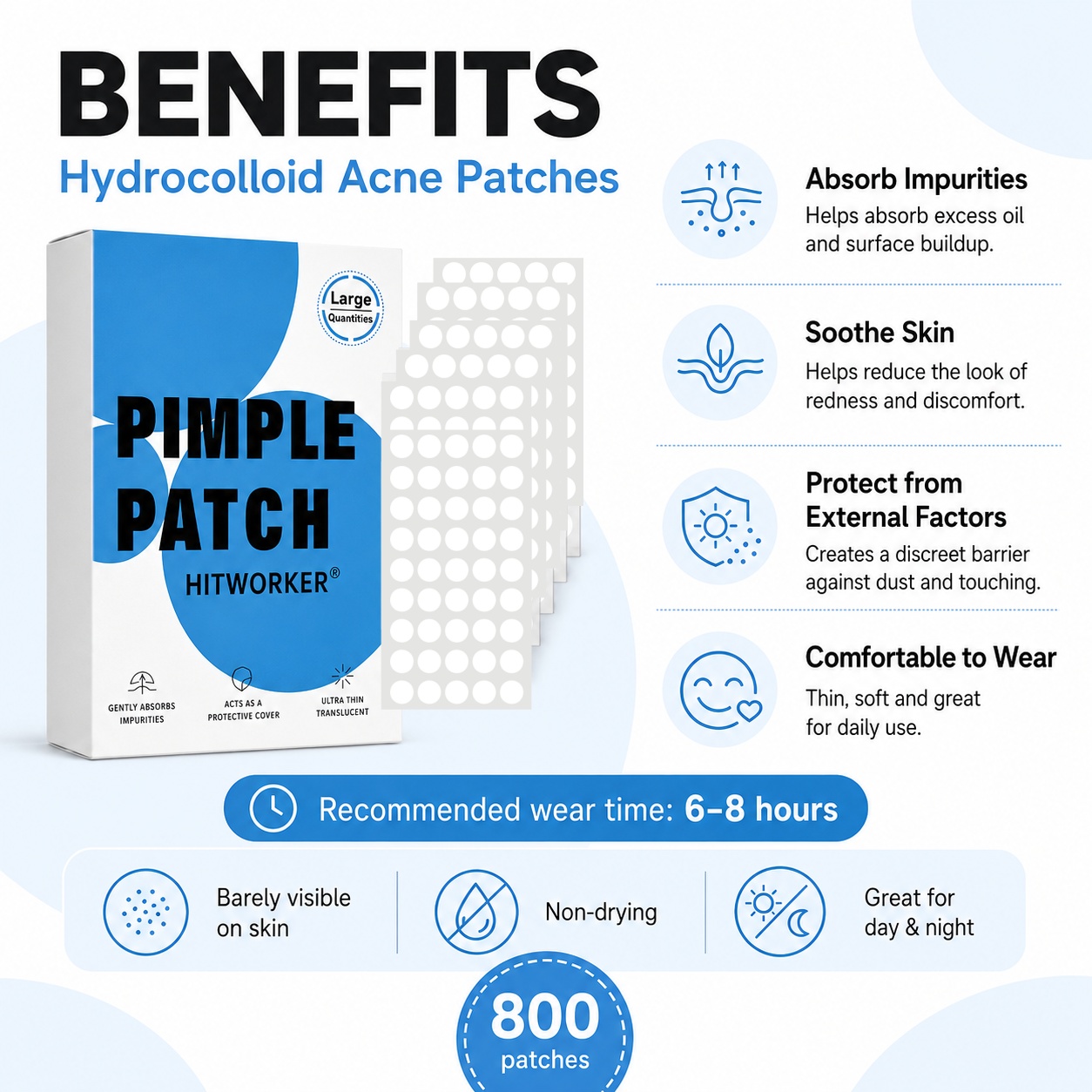 800Pcs Hydrocolloid Acne Pimpl - Skincare China ulasan dan harga
