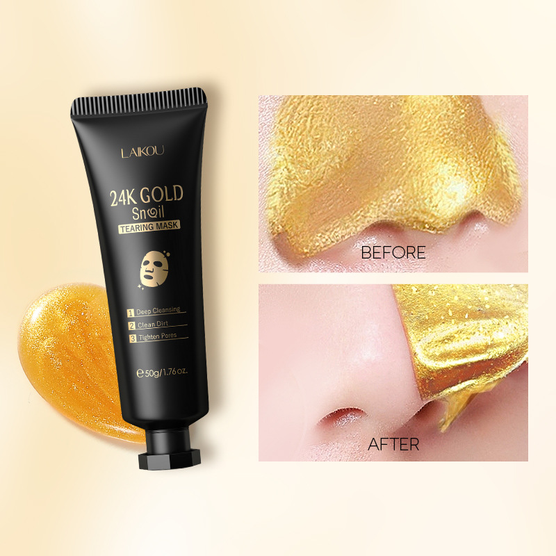 LAIKOU 24K Gold Sakura Peeling - Snail Cream Gel ulasan dan harga