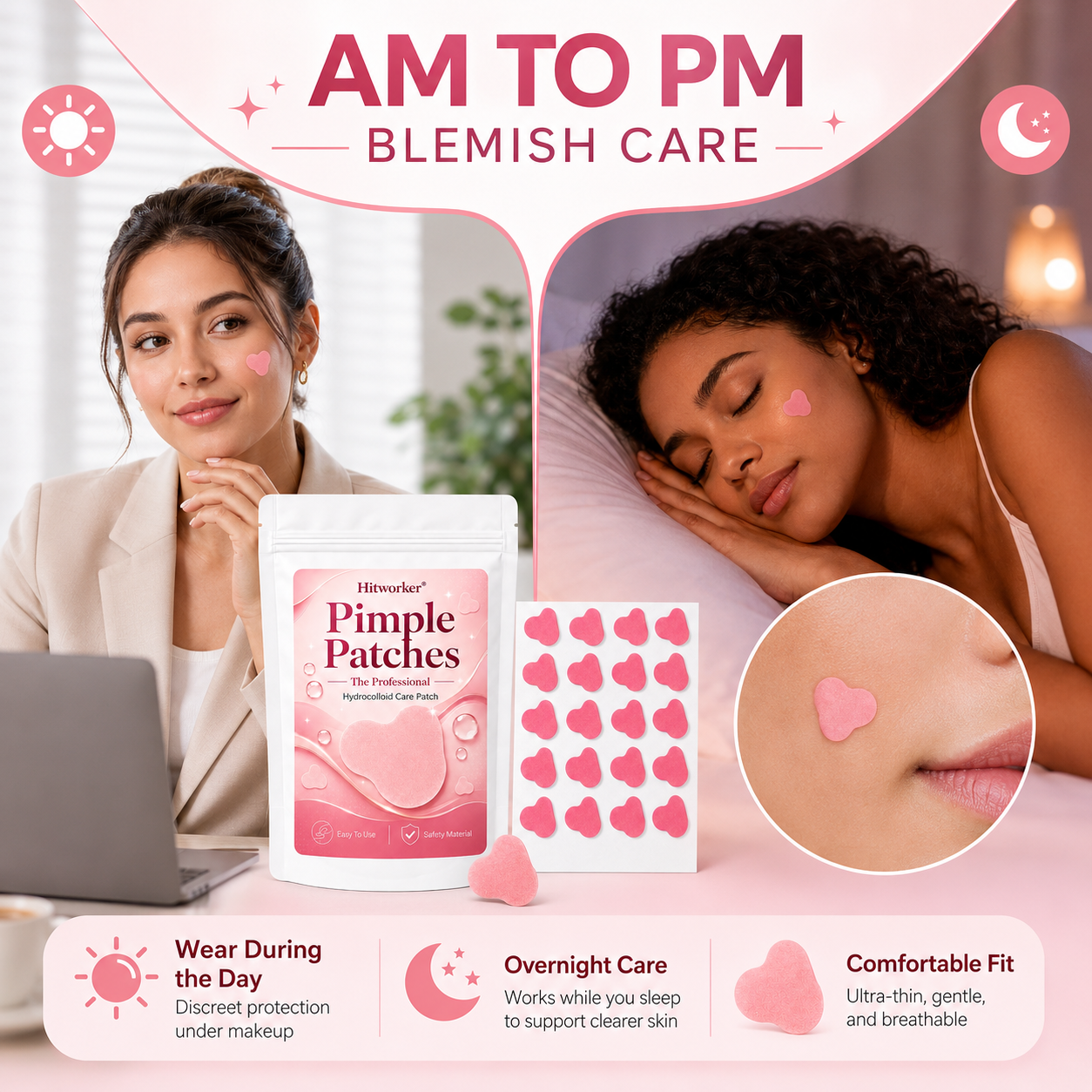 Pink Hydrocolloid Pimple Patch - Skincare China ulasan dan harga