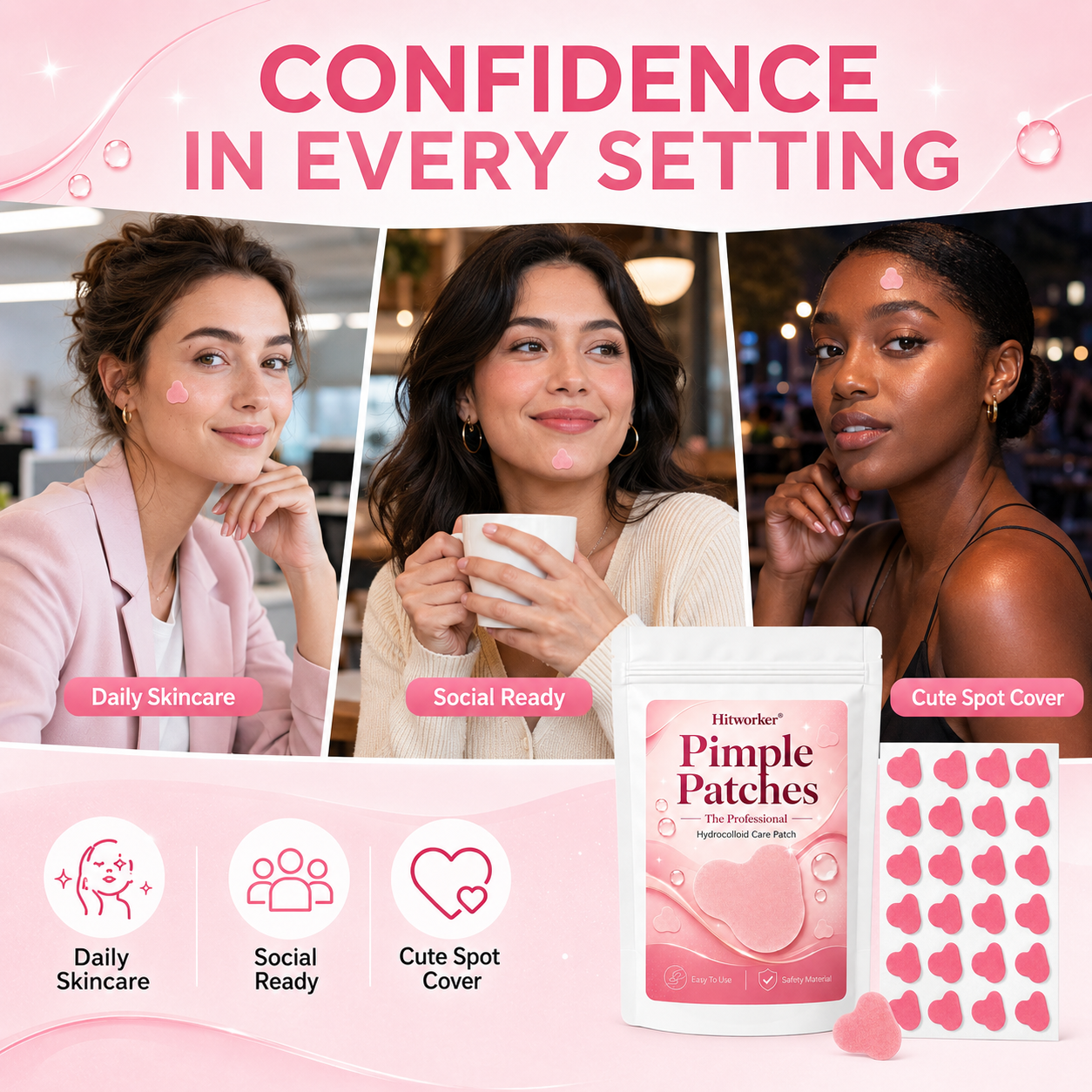 Pink Hydrocolloid Pimple Patch - Skincare China ulasan dan harga